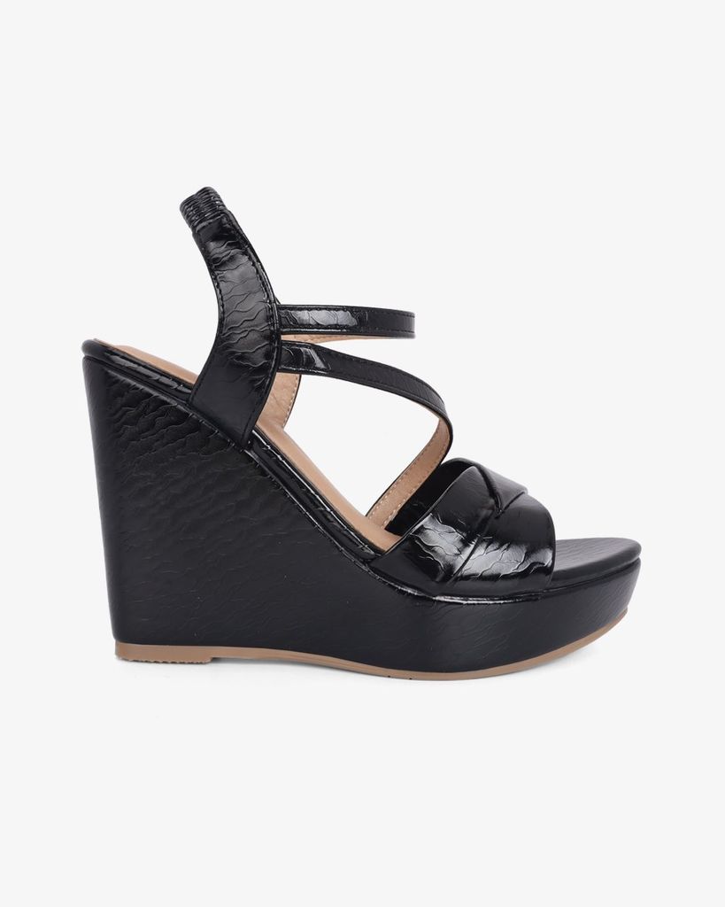 Sandal Đế Xuồng Hạnh Dung Quai Chéo Mảnh 12cm HD02250AB