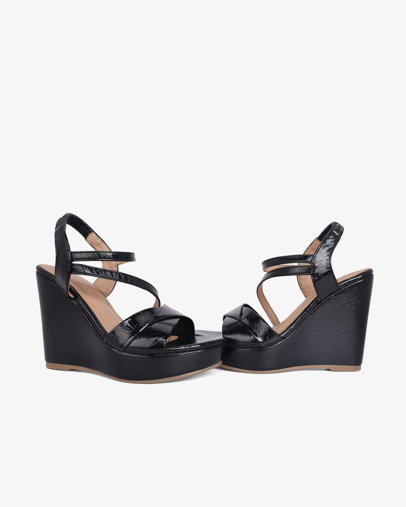 Sandal Đế Xuồng Hạnh Dung Quai Chéo Mảnh 12cm HD02250AB