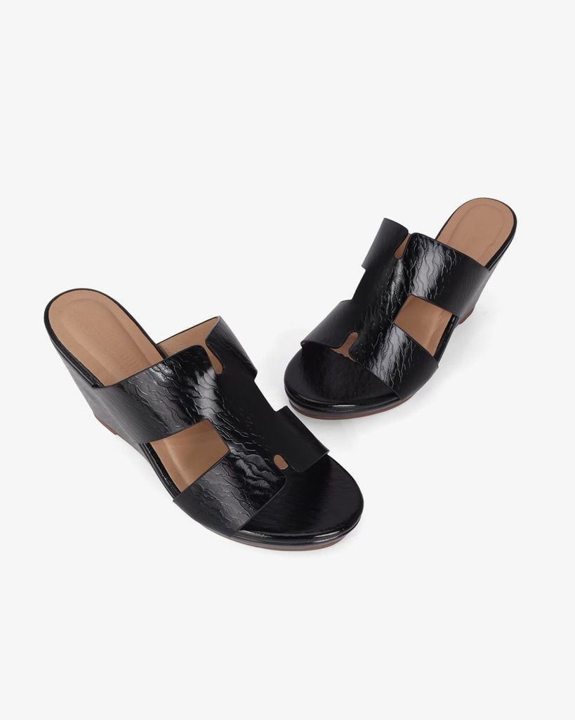 Dép Đế Xuồng Hạnh Dung Quai Chữ H 9cm HD02256AB