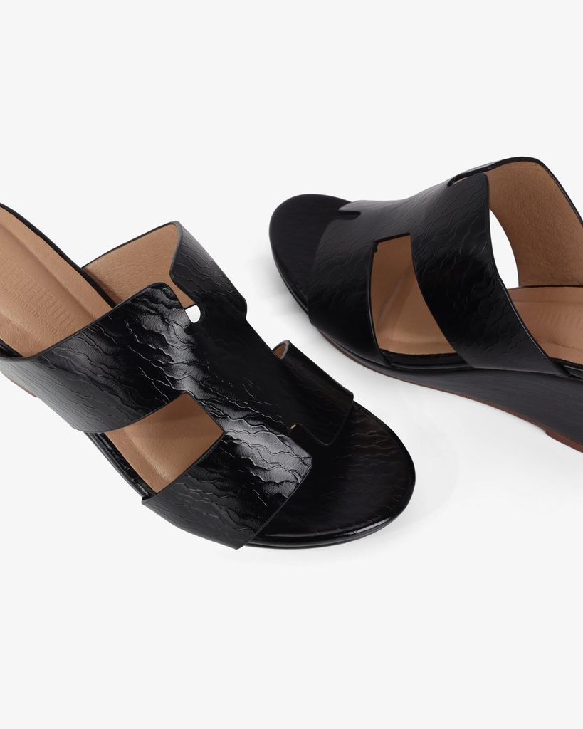 Dép Đế Xuồng Hạnh Dung Quai Chữ H 9cm HD02256AB