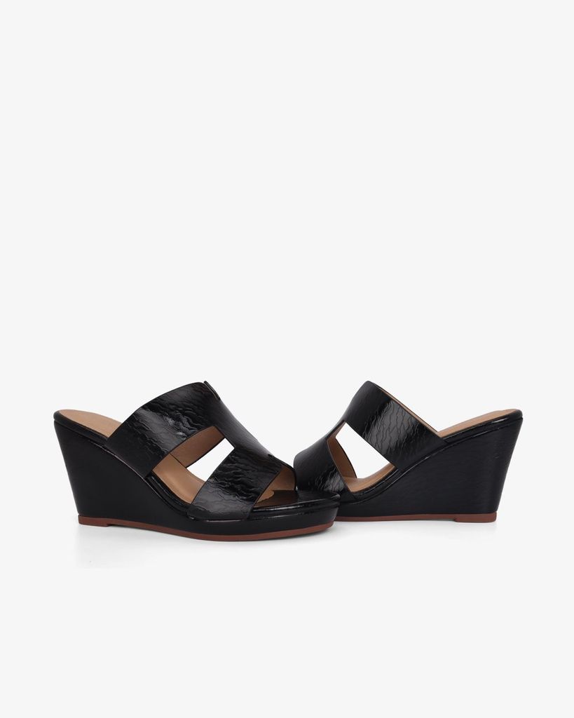 Dép Đế Xuồng Hạnh Dung Quai Chữ H 9cm HD02256AB