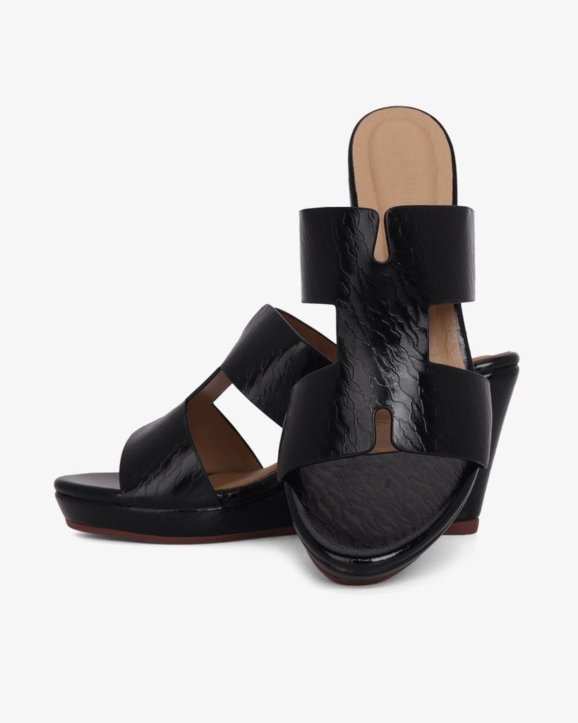 Dép Đế Xuồng Hạnh Dung Quai Chữ H 9cm HD02256AB