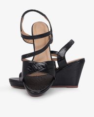 Sandal Đế Xuồng Hạnh Dung Quai Đắp Mảnh Chéo 9F HD02258AB