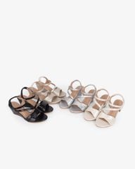 Sandal Đế Xuồng Hạnh Dung Quai Đắp Mảnh Chéo 6F HD02259AB