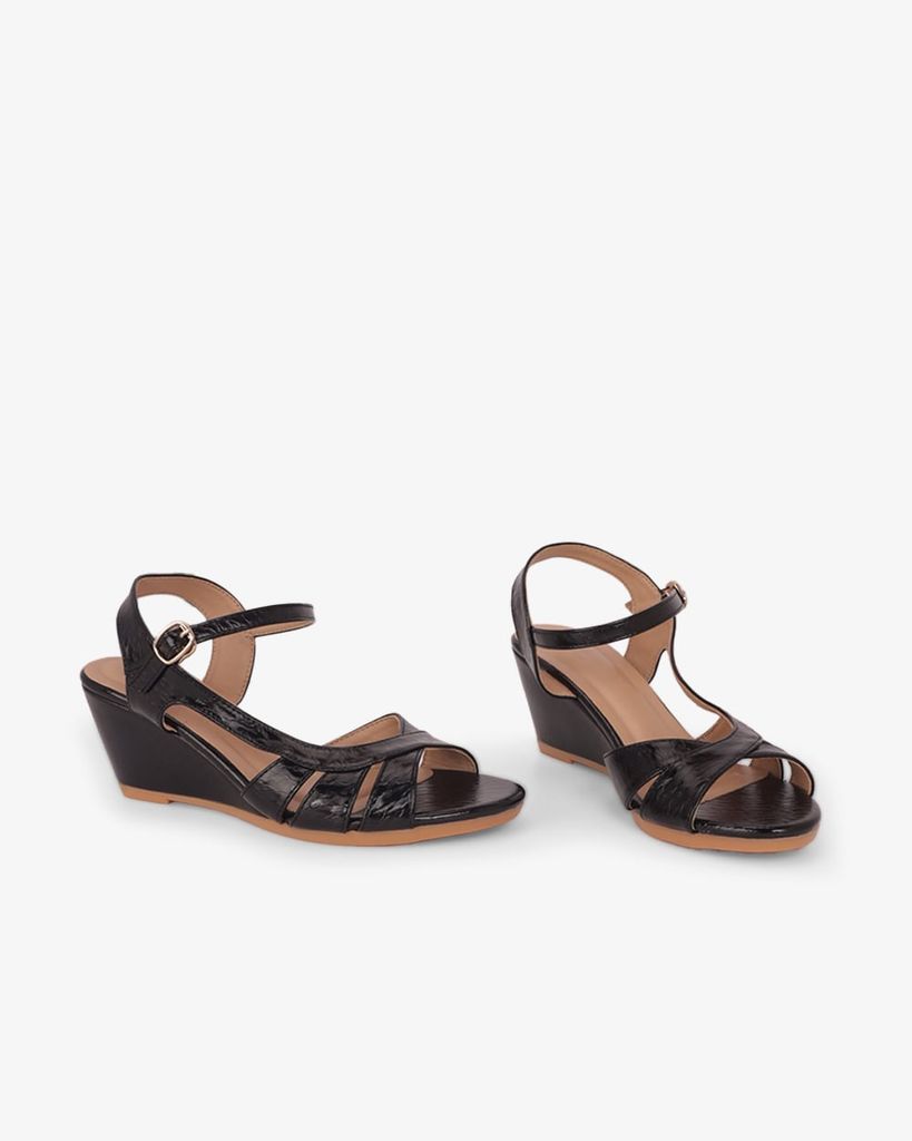 Sandal Đế Xuồng Hạnh Dung Nhiều Dây Nối Bên Vân Đá 6F HD02261AB