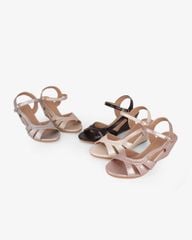 Sandal Đế Xuồng Hạnh Dung Nhiều Dây Nối Bên Vân Đá 6F HD02261AB