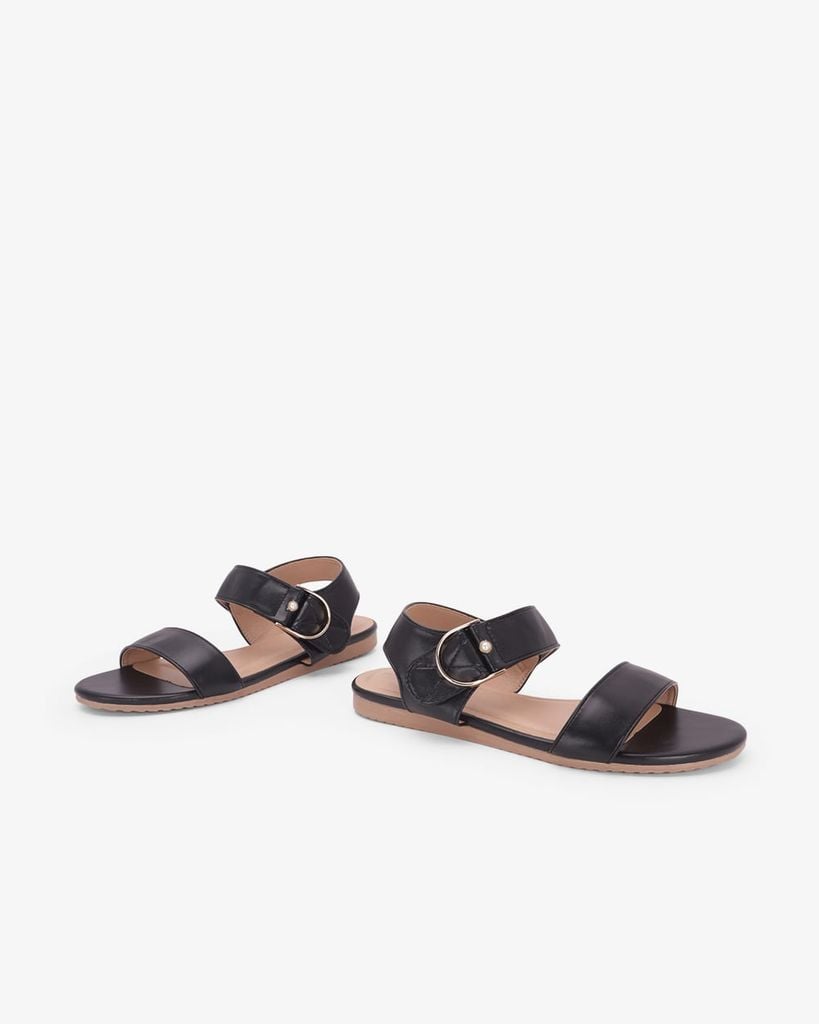 Sandal Đế Xẹp Hạnh Dung Quai Hậu Khóa Ngọc HD02263AB