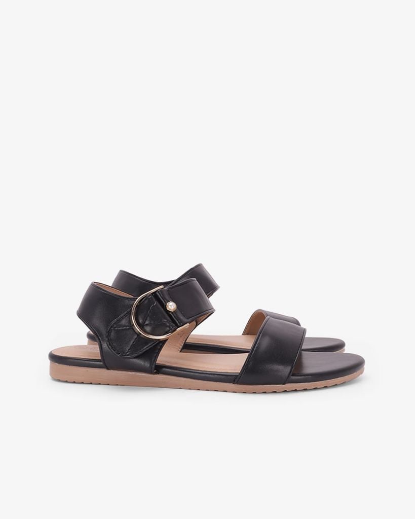 Sandal Đế Xẹp Hạnh Dung Quai Hậu Khóa Ngọc HD02263AB