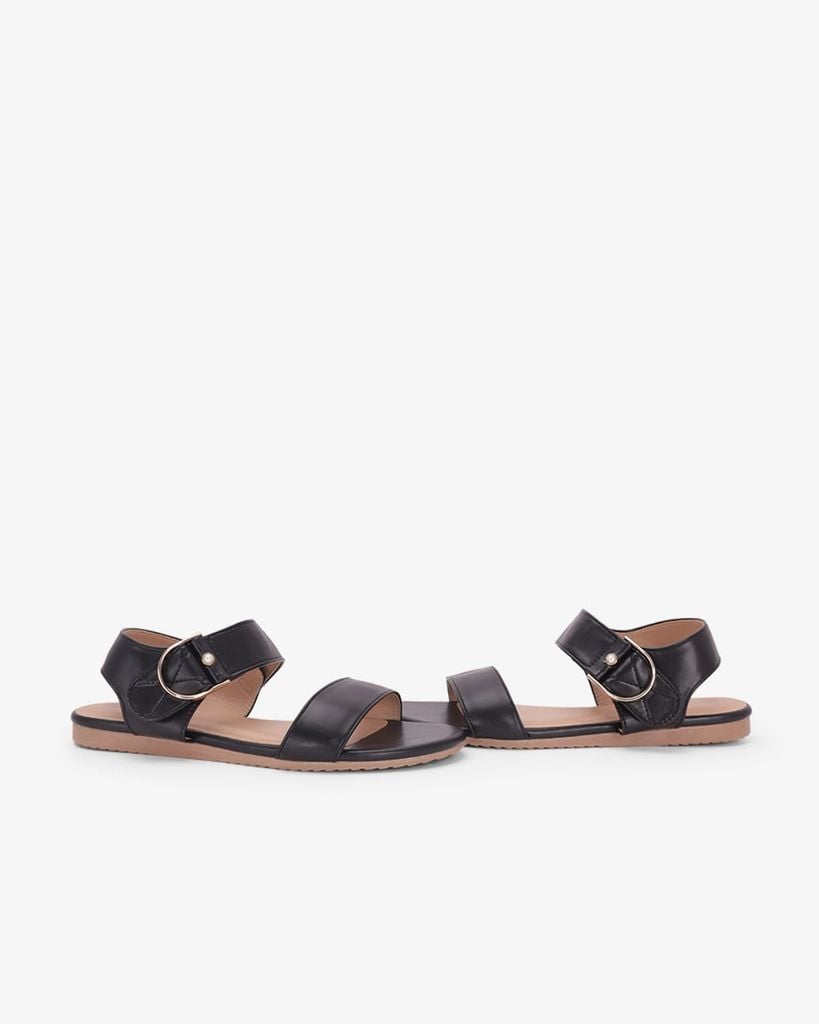 Sandal Đế Xẹp Hạnh Dung Quai Hậu Khóa Ngọc HD02263AB