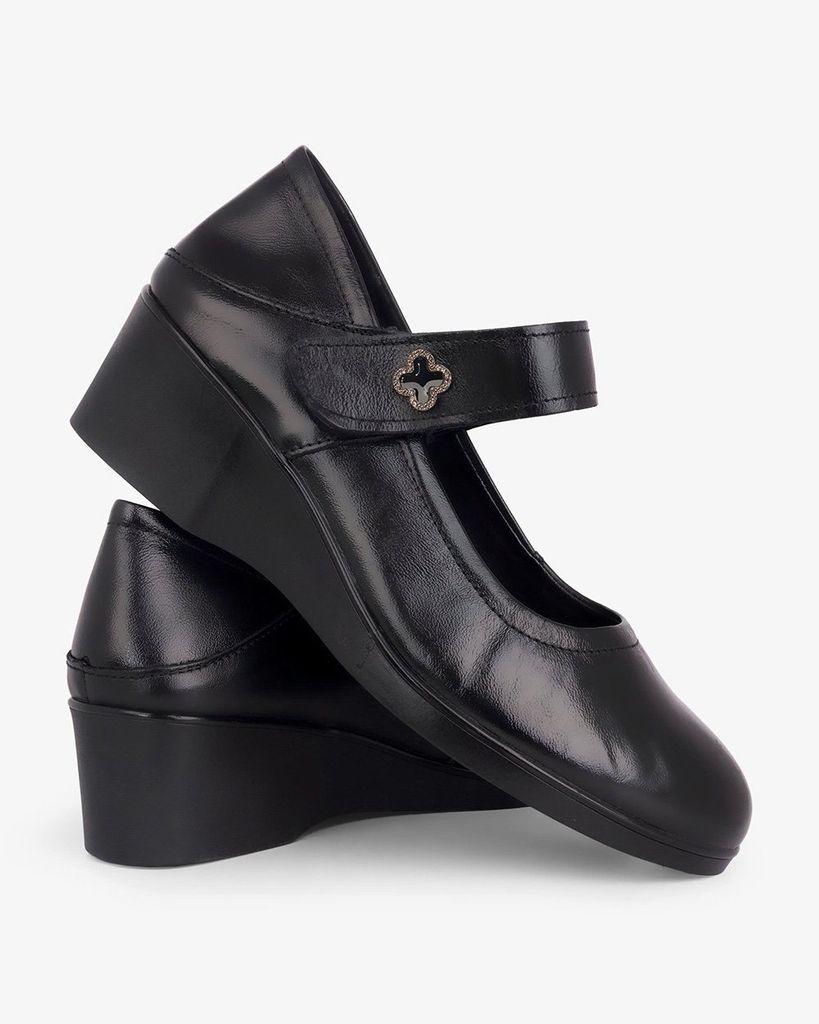 Giày Đế Xuồng Albee Trơn Hậu Khóa Lá HD0282TQ