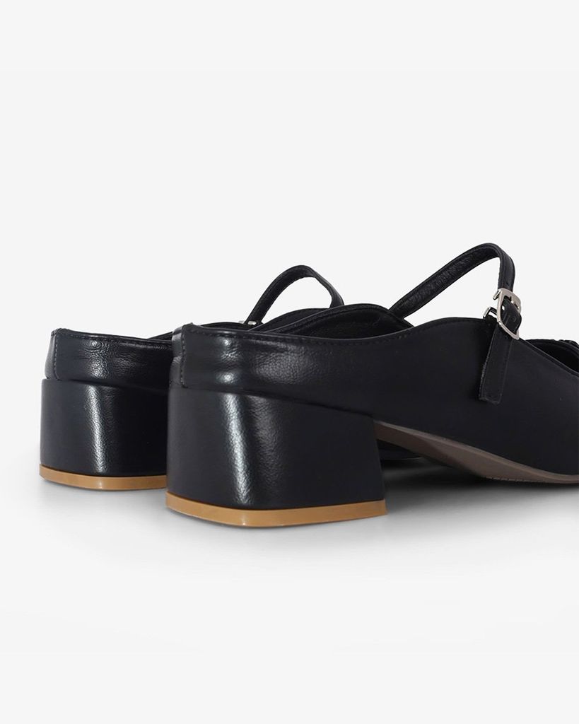 Dép Bít Mũi Albee Phối Mũi Si Bóng HD0286TQ