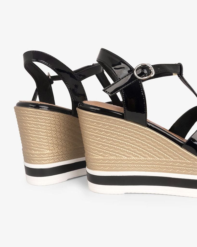 Sandal Đế Xuồng Albee Quai Luồng Nối T-Strap HD0289TQ