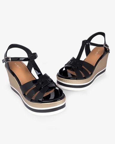 Sandal Đế Xuồng Albee Quai Luồng Nối T-Strap HD0289TQ
