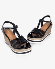 Sandal Đế Xuồng Albee Quai Luồng Nối T-Strap HD0289TQ