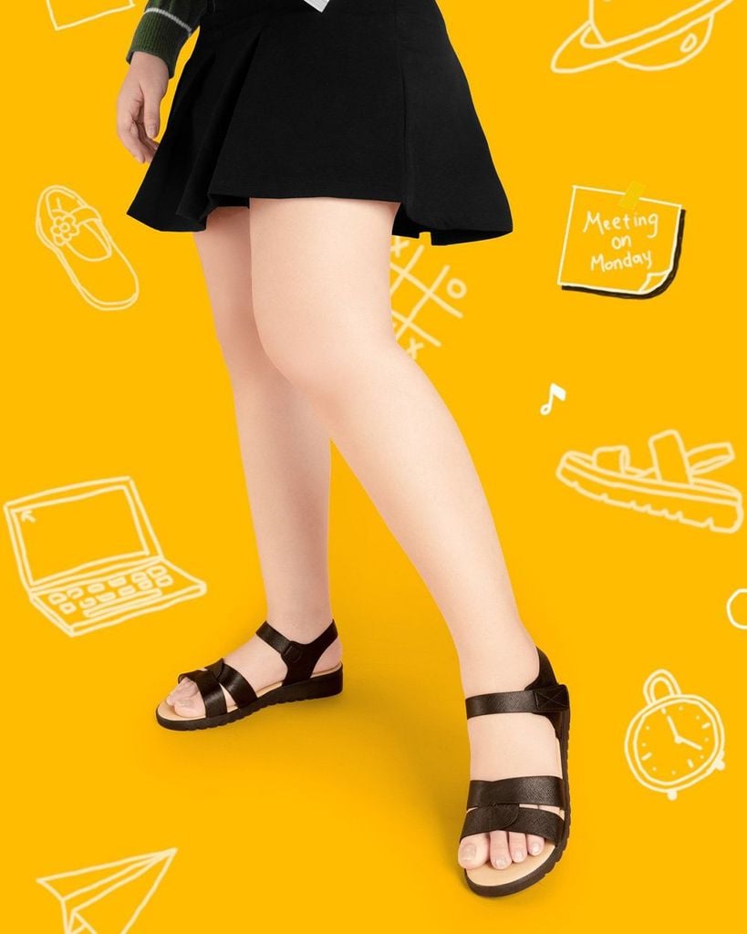 Sandal Xẹp Hạnh Dung Quai Đan Chéo HD0319AC