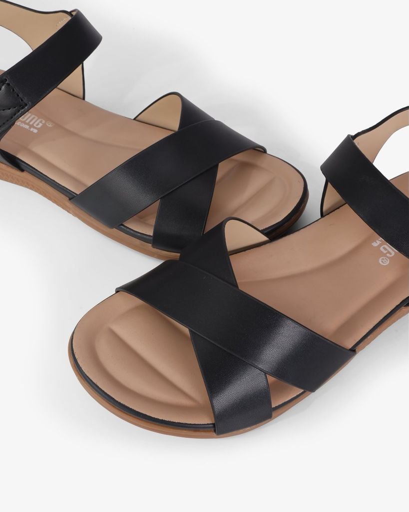 Sandal Xuồng Quai Đắp Chéo Trơn HD0324AC