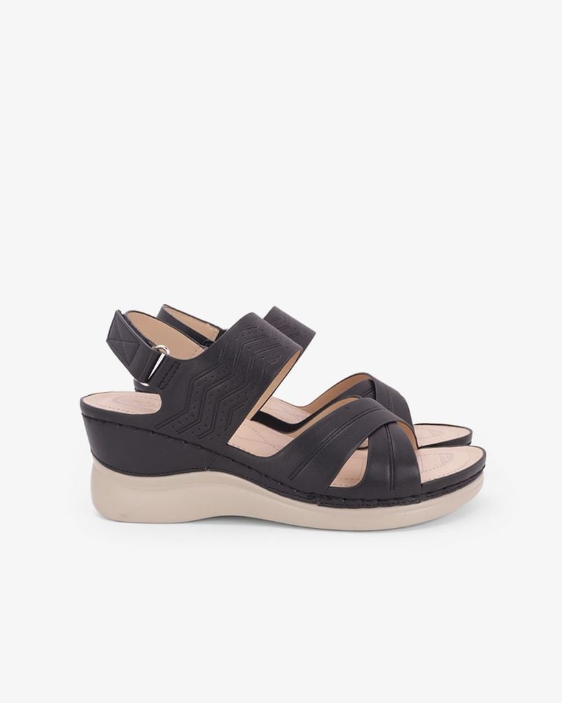 Sandal Đế Xuồng Hạnh Dung Quai Chéo Dập Vân HD0333AC