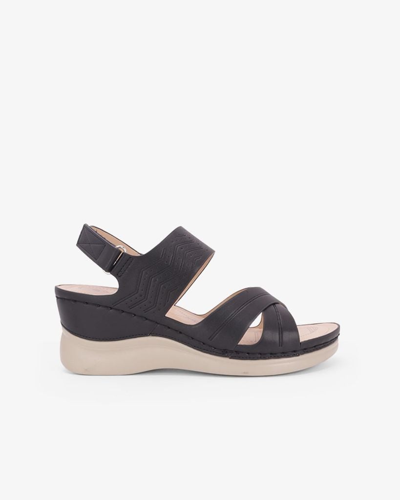 Sandal Đế Xuồng Hạnh Dung Quai Chéo Dập Vân HD0333AC