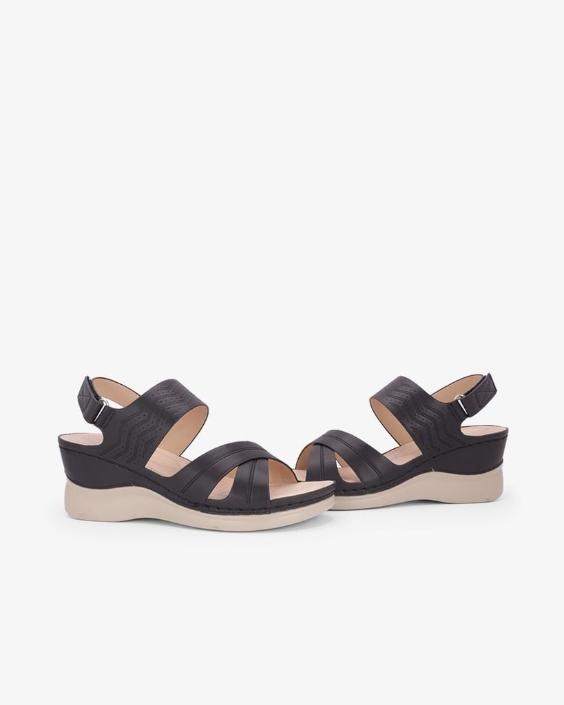 Sandal Đế Xuồng Hạnh Dung Quai Chéo Dập Vân HD0333AC