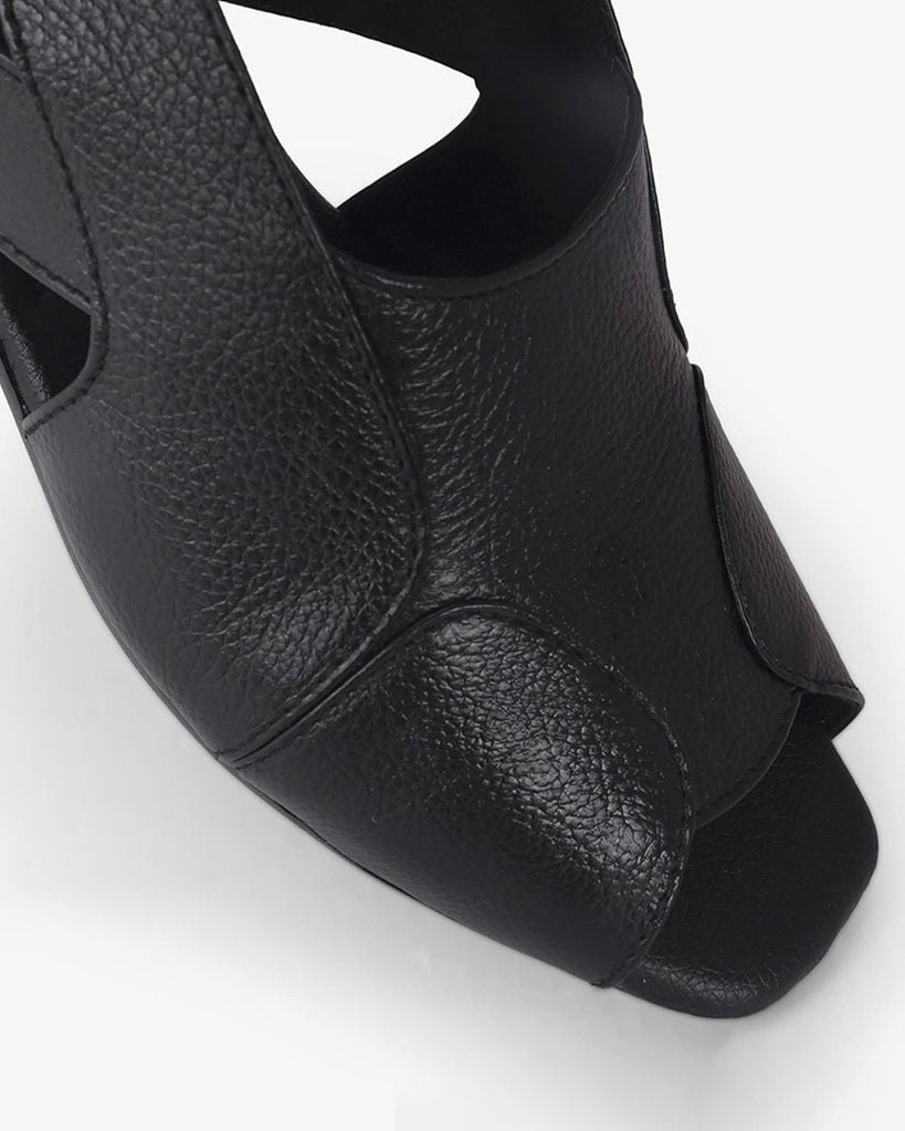 Sandal Cao Gót Hạnh Dung Quai Lớn Hậu Thun HD041014AD