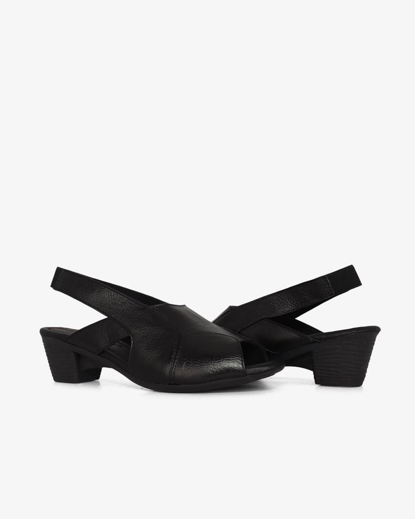 Sandal Cao Gót Hạnh Dung Quai Lớn Hậu Thun HD041014AD