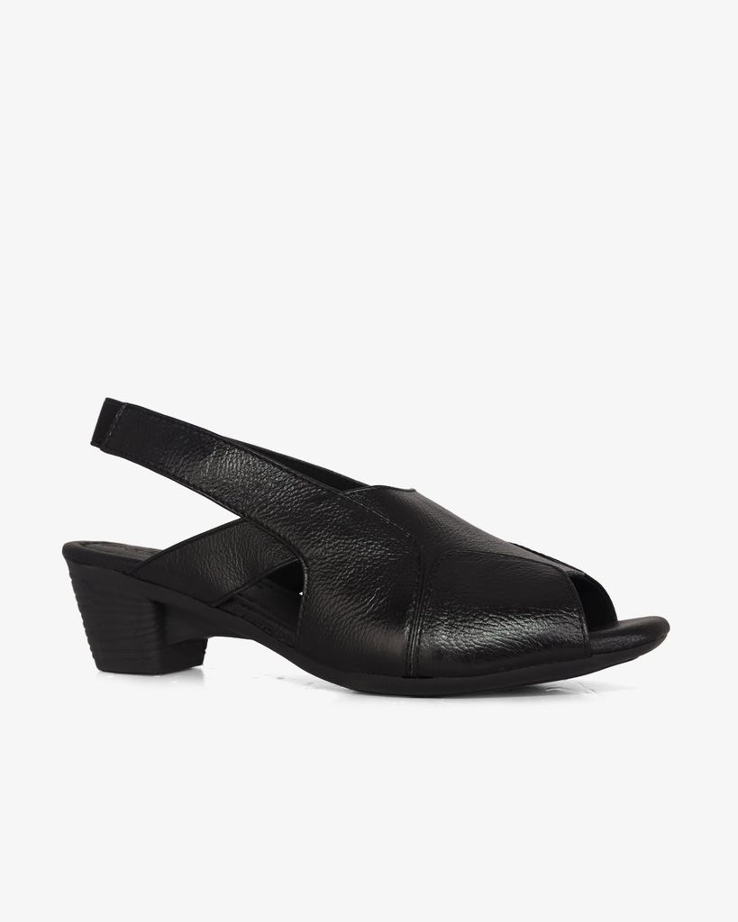Sandal Cao Gót Hạnh Dung Quai Lớn Hậu Thun HD041014AD