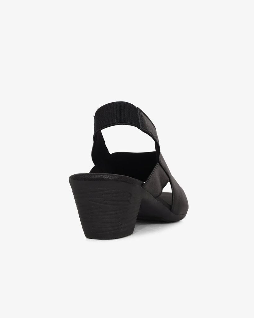 Sandal Cao Gót Hạnh Dung Quai Lớn Hậu Thun HD041014AD