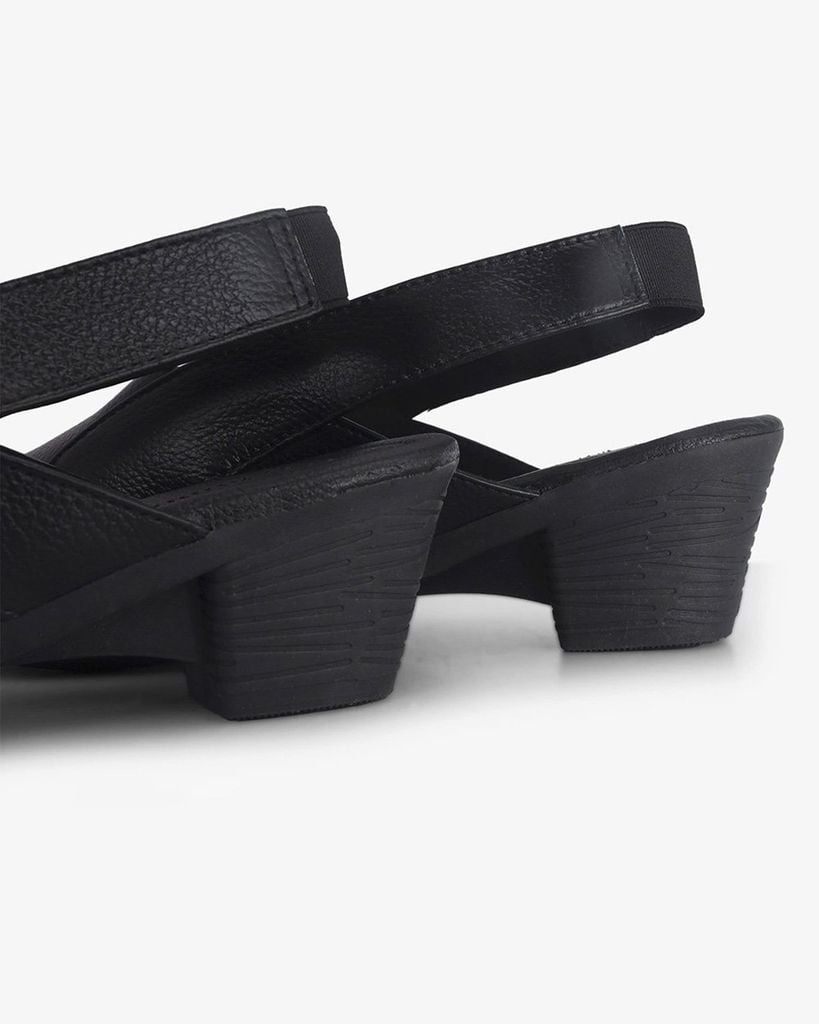 Sandal Cao Gót Hạnh Dung Quai Lớn Hậu Thun HD041014AD