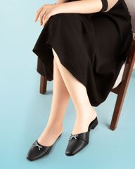 Dép Bít Mũi Hạnh Dung Khóa Nơ Xoàn HD041023AD