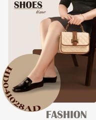 Dép Bít Mũi Hạnh Dung Da Đính Hoa Ngọc HD041028AD