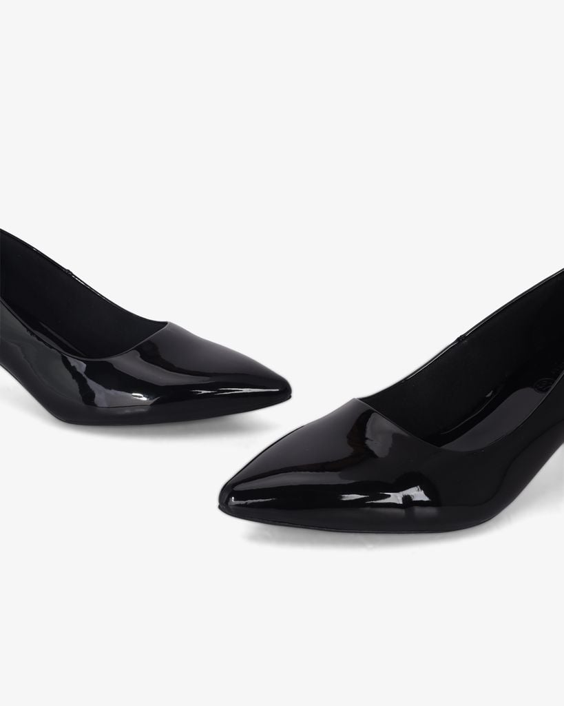 Giày Cao Gót Hạnh Dung Mũi Nhọn Da Bóng HD041040AD