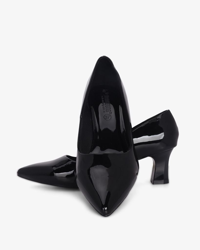 Giày Cao Gót Hạnh Dung Mũi Nhọn Da Bóng HD041040AD