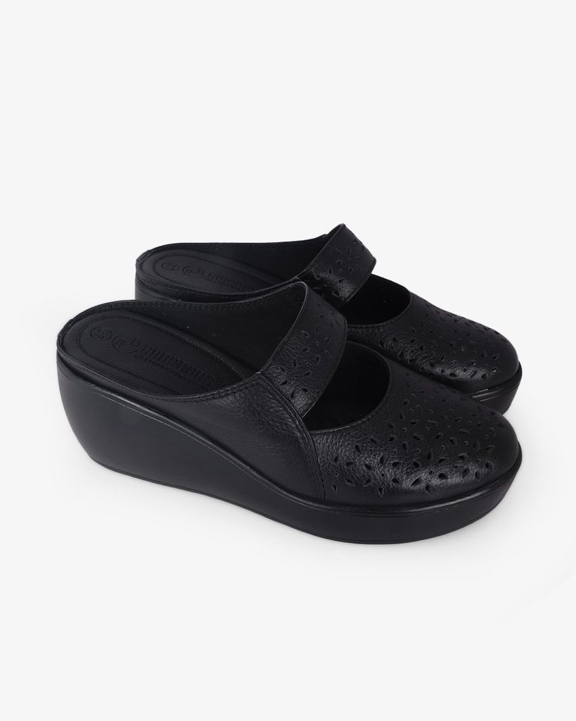 Dép Bít Mũi Hạnh Dung Đục Lỗ Vân Hoa HD041049AD