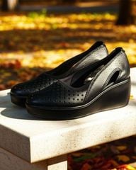 Giày Đế Xuồng Hạnh Dung Đục Lỗ HD041051AD