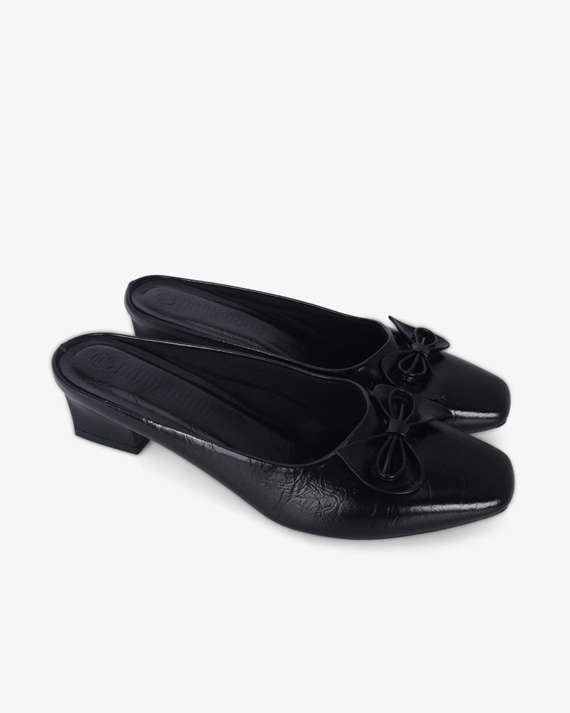 Dép Bít Mũi Hạnh Dung Mũi Vuông Khóa Nơ HD041059AD