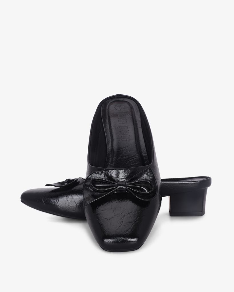 Dép Bít Mũi Hạnh Dung Mũi Vuông Khóa Nơ HD041059AD