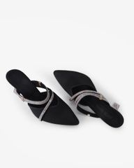 Giày Sandal Hạnh Dung Quai Đôi Bản Mảnh Đính Đá HD041065AD
