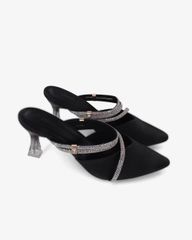 Giày Sandal Hạnh Dung Quai Đôi Bản Mảnh Đính Đá HD041065AD
