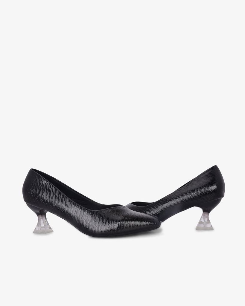 Giày Cao Gót Hạnh Dung Vân Đá Bản Đắp Mũi Vuông HD041067AD