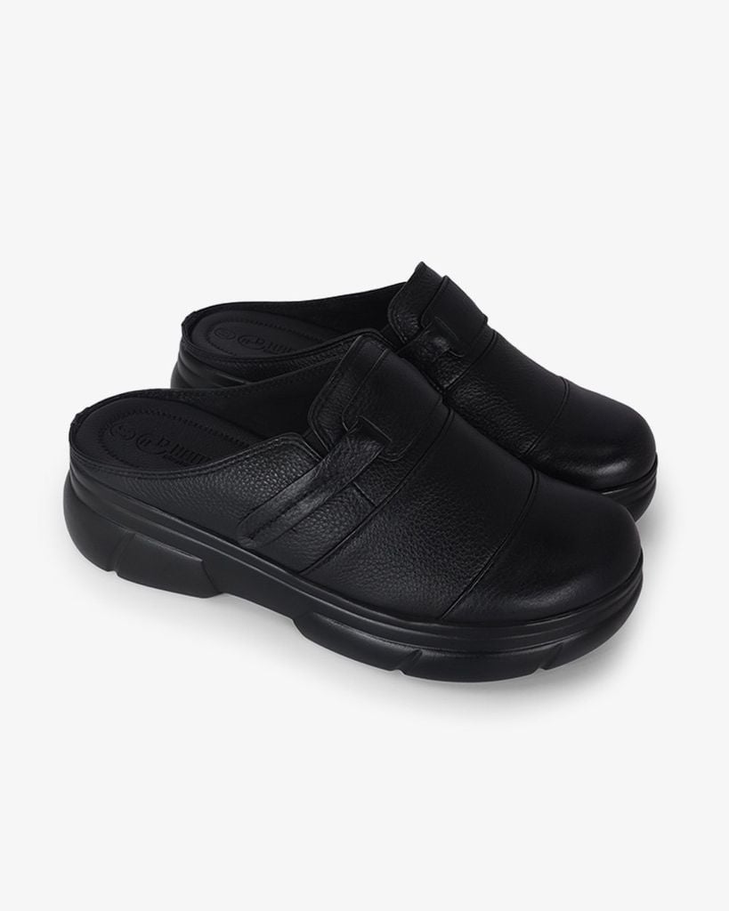 Dép Bít Mũi Hạnh Dung Quai Ngang Da Trơn HD041072AD