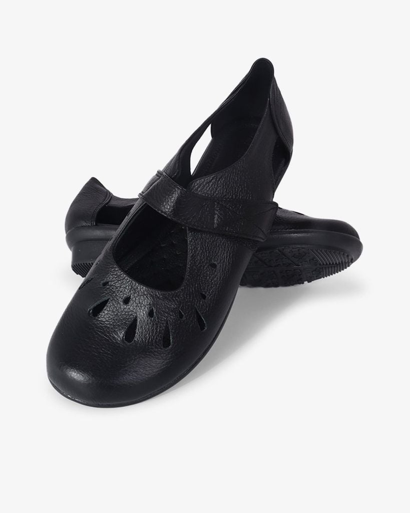 Giày Búp Bê Hạnh Dung Đục Lỗ Mũi Tròn HD041074AD