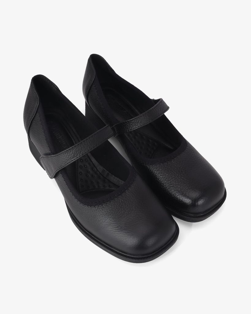 Giày Cao Gót Hạnh Dung Mũi Vuông Quai Dán HD041087AD