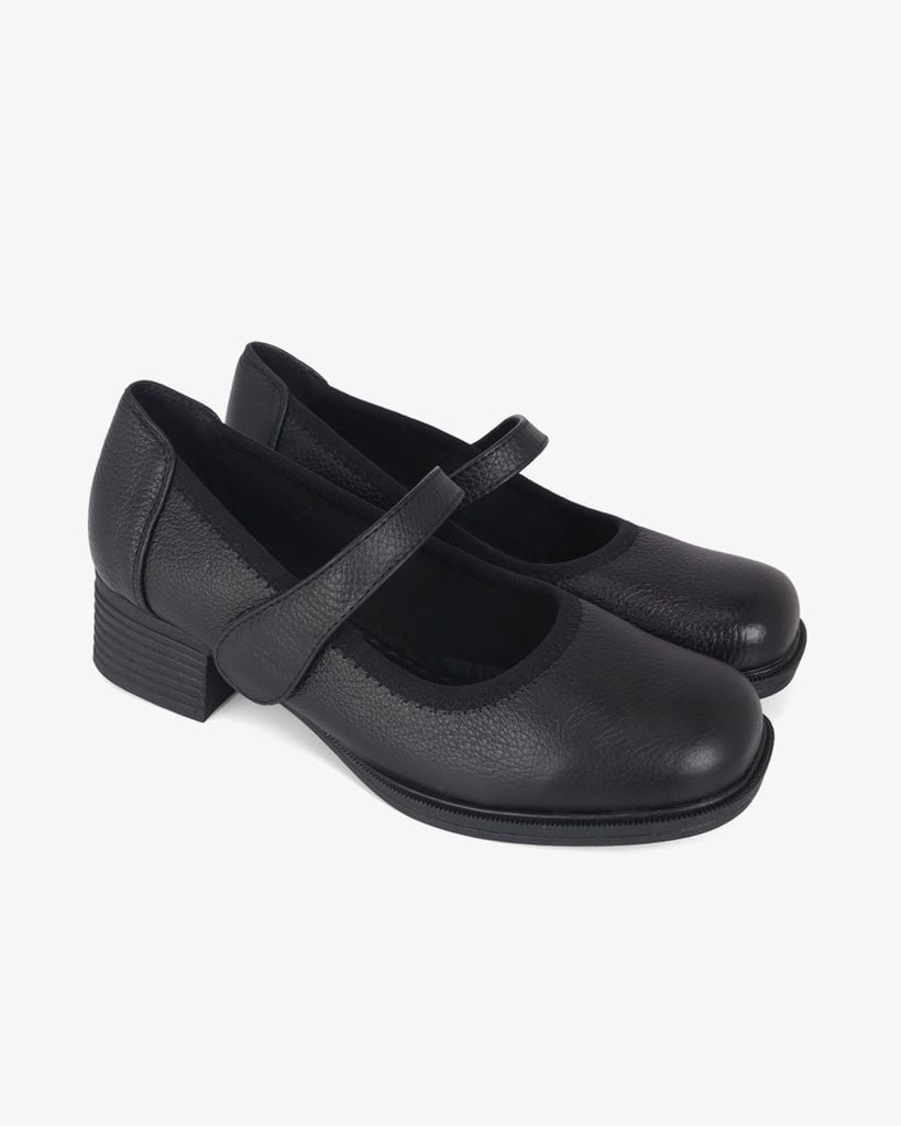 Giày Cao Gót Hạnh Dung Mũi Vuông Quai Dán HD041087AD