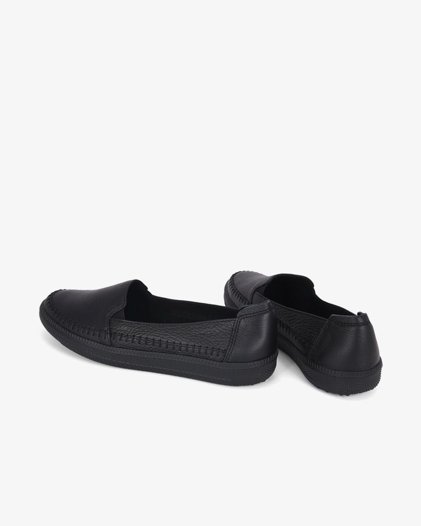 Giày Mọi Hạnh Dung Da Trơn May Chỉ Nổi HD041090AD