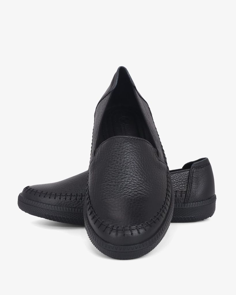 Giày Mọi Hạnh Dung Da Trơn May Chỉ Nổi HD041090AD