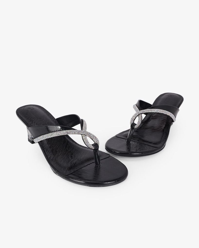 Dép Cao Gót Hạnh Dung Xỏ Ngón Xoàn Xoắn HD041099AD