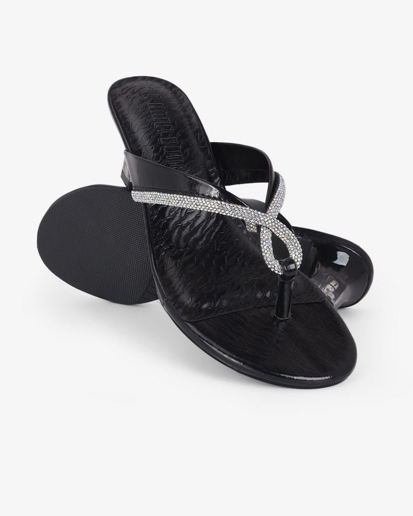 Dép Cao Gót Hạnh Dung Xỏ Ngón Xoàn Xoắn HD041099AD