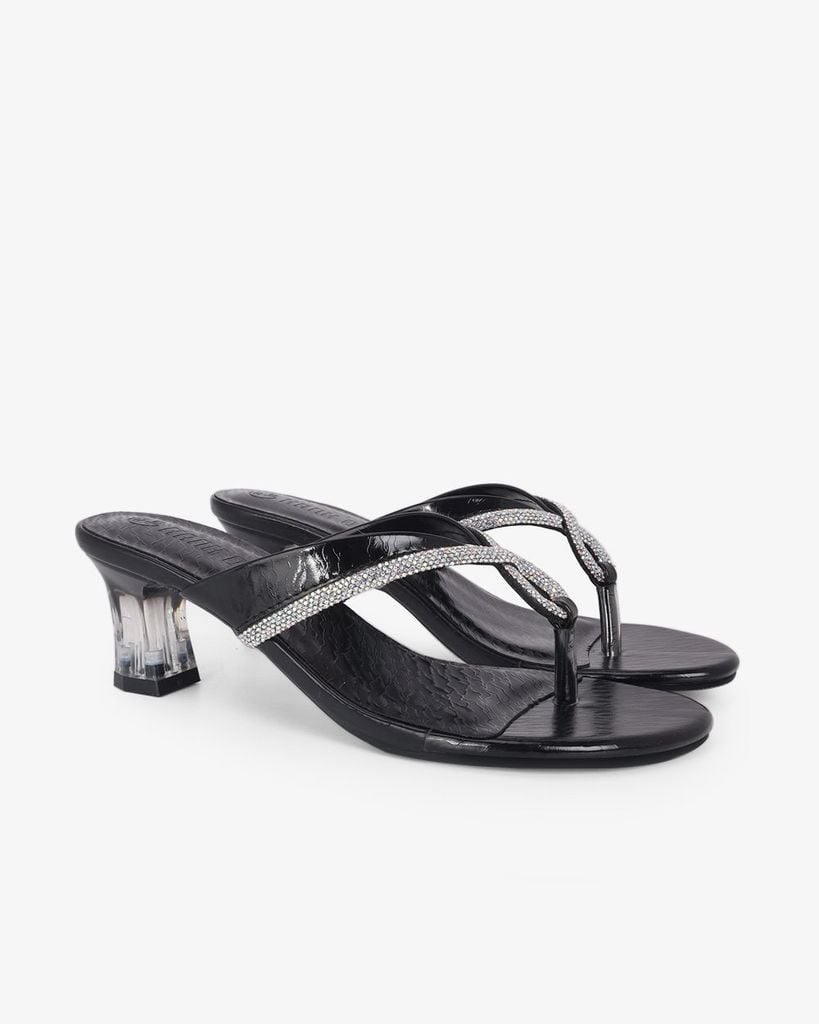 Dép Cao Gót Hạnh Dung Xỏ Ngón Xoàn Xoắn HD041099AD