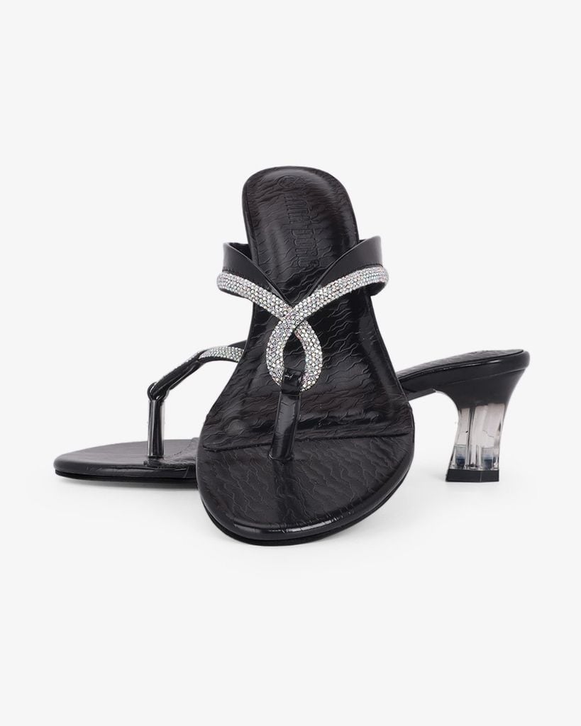 Dép Cao Gót Hạnh Dung Xỏ Ngón Xoàn Xoắn HD041099AD