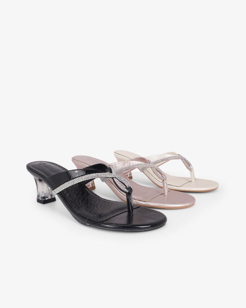 Dép Cao Gót Hạnh Dung Xỏ Ngón Xoàn Xoắn HD041099AD